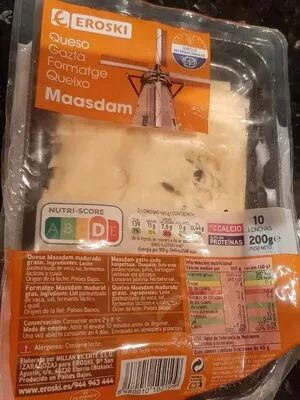 Queso Maasdam Eroski 200 g, code 8480010102109