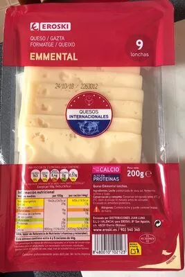 Tranches d'Emmental Eroski , code 8480010102123