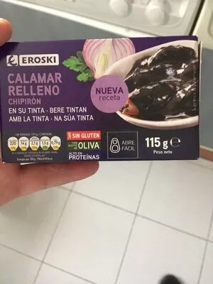 Calamar relleno en su tinta Eroski 115 g, code 8480010106657