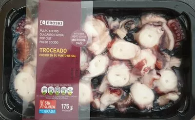 Pulpo cocido troceado Eroski , code 8480010117189