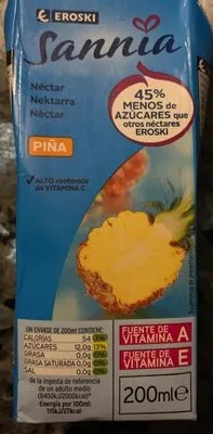 Sannia - Néctar de piña Eroski 200 ml, code 8480010130072