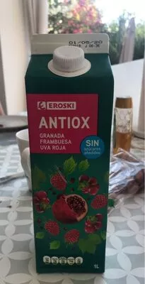 Zumo antiox (granada, frambuesa, uva roja) Eroski , code 8480010130560