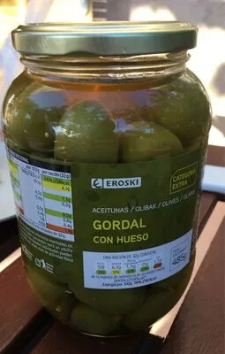 Aceitunas gordal con hueso Eroski , code 8480010137156