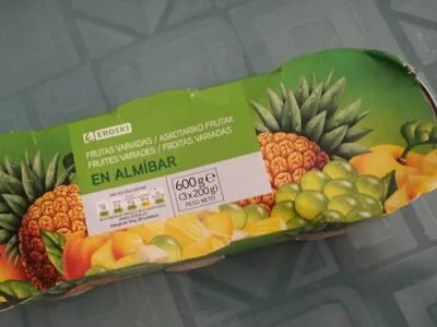 Fruta Variada en almíbar Eroski 3 x 200 g, code 8480010148039