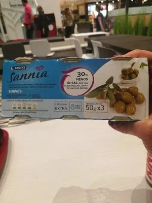 Sannia  - Aceitunas suaves Eroski 50 g, code 8480010159202