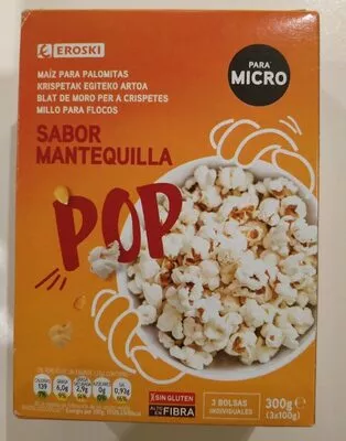 Pop corn sabor Eroski 3 x 100 g, code 8480010167047