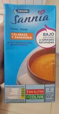 Crema calabaza y zanahoria Eroski , code 8480010168051