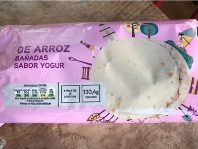 Tortitas de arroz bañadas sabor yogur Eroski , code 8480010170740