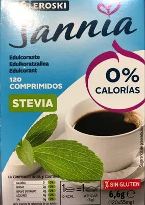 Sannia stevia Eroski Sannia 120 x 55 mg, code 8480010171617