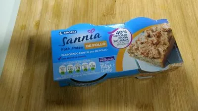 Sannia paté de pollo Eroski 156gr, code 8480010179415