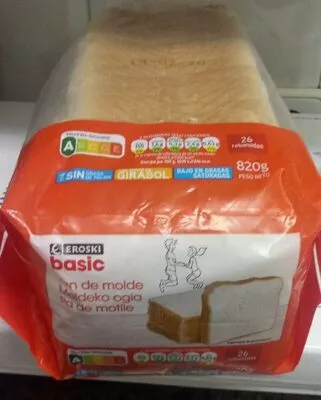 Pan de molde Eroski 820g, code 8480010179712