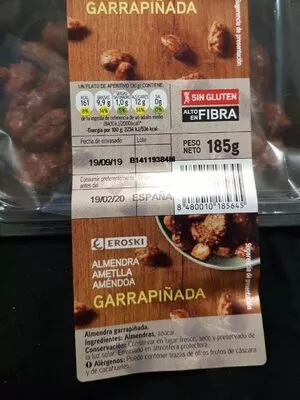 Almendra Garrapiñada Eroski 185 g, code 8480010185645