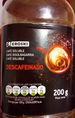 Café soluble descafeinado Eroski 200 g, code 8480010185966