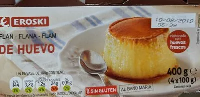 Flan de huevo Eroski 4 x 100 g, code 8480010187458