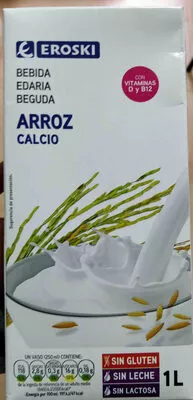 Leche de arroz con calcio Eroski 1 l, code 8480010189384