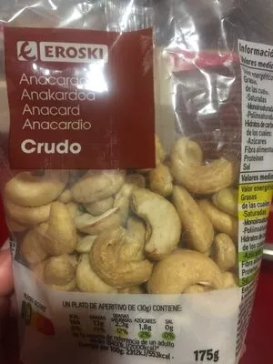 Anacardo crudo Eroski 175 g, code 8480010192360