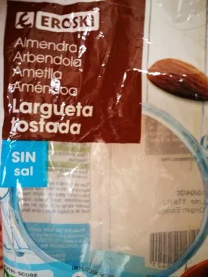 Almendra largueta tostada Eroski , code 8480010192421