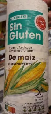 Tortitas de Maíz Sin Gluten Eroski , code 8480010193060