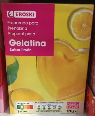 Gelatina sabor limón Eroski 2 x 85 g, code 8480010193459