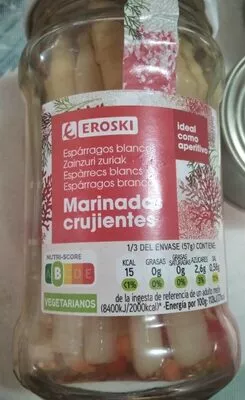 Espárragos blancos marinados crujientes eroski , code 8480010194692