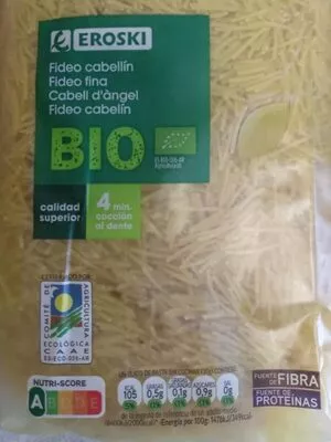 Fideo cabellin bio Eroski , code 8480010197082