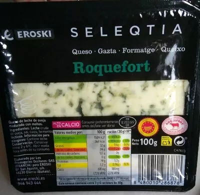 Queso Roquefort Eroski 100 g, code 8480010286878