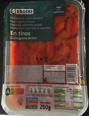 Pimientos rojos asados en tiras Eroski , code 8480010305296