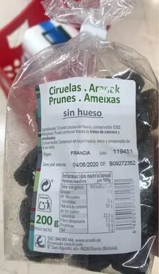 Ciruelas sin hueso Eroski , code 8480010305920