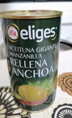 Aceituna gigante manzanilla rellena anchoa Eliges , code 8480012009017