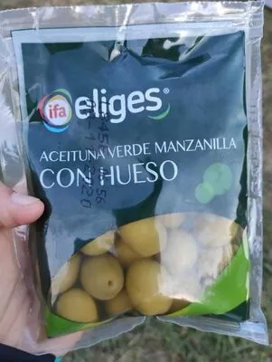 Aceituna verde manzanilla con hueso Eliges, Ángel Camacho Alimentación 180 g (100 g), code 8480012009239