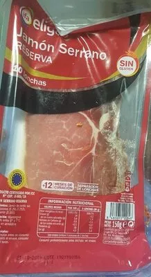 Jamón serrano en lonchas Eliges , code 8480012016848