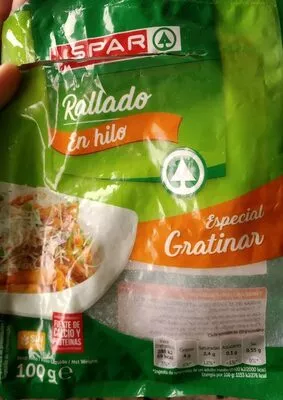 Queso rallado en hilo para gratinar Spar 4 g, code 8480013076469