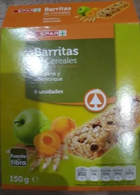 Barritas de Cereales. Manzana y albaricoque Spar 6 x 25 g, code 8480013096030