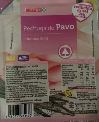 Pechuga de pavo (lonchas finas) Spar 150g, code 8480013261490