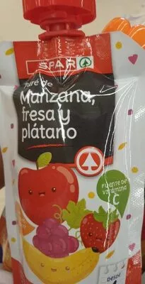 Pure de manzana, fresa y platano Spar , code 8480013377047