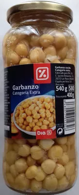 Garbanzo categoría extra Dia 540 g neto, 400 g escurrido, 580 ml, code 8480017012326