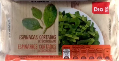 Espinacas cortadas ultracongeladas Dia, Dia - Distribuidora Internacional de Alimentación S.A. 400 g (2 x 200 g), code 8480017013934