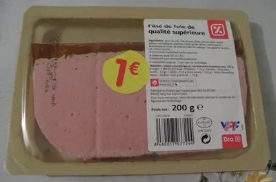 Pâté de foie de porc qualité supérieure Dia 200 g, code 8480017037244