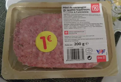 Pâté de campagne de qualité Supérieure Dia 200 g, code 8480017050731