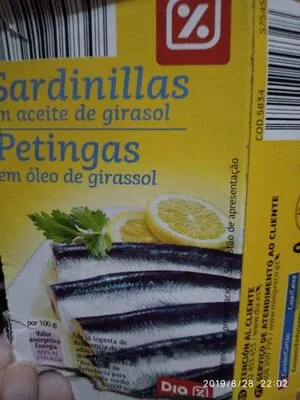 Sardinillas en aceite de girasol  , code 8480017058348