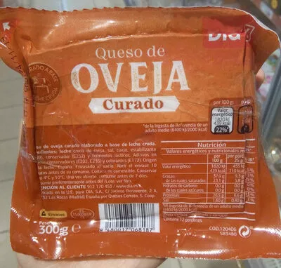 Queso de oveja curado Dia 300 g, code 8480017068187