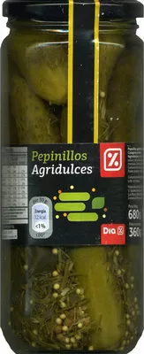 Pepinillos agridulces Dia 680 (neto), 360 (escurrido), 720 ml, code 8480017076892