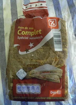 Pain de mie Complet Spécial sandwich Dia 550 g (14 tranches), code 8480017085207