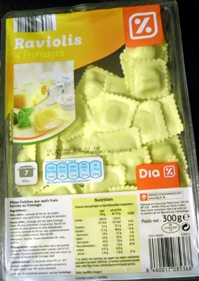 Raviolis 4 fromages Dia 300 g, code 8480017085368