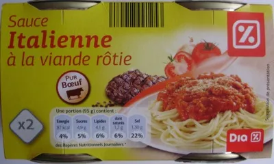 Sauce Italienne à la viande rôtie (Pur Bœuf) Dia 380 g (2 x 190 g), code 8480017091253