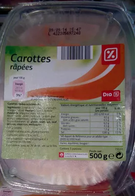 Carottes râpées Dia 500 g, code 8480017091321