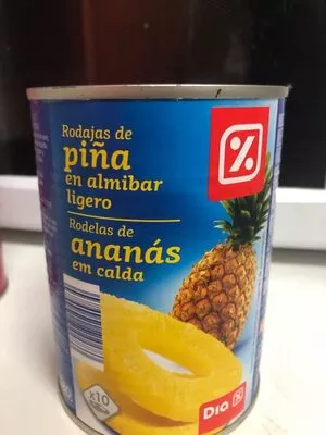 Rodajas de piña en almíbar ligero Dia 600 g, code 8480017104984