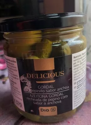 Gordal con pepinillo sabor anchoa Dia 270 g, code 8480017168665