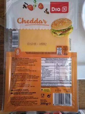 Cheddar Dia 200 g, code 8480017174925