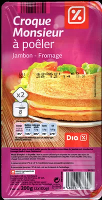 Croque Monsieur à poêler Dia 200 g (2 x 100 g), code 8480017178640